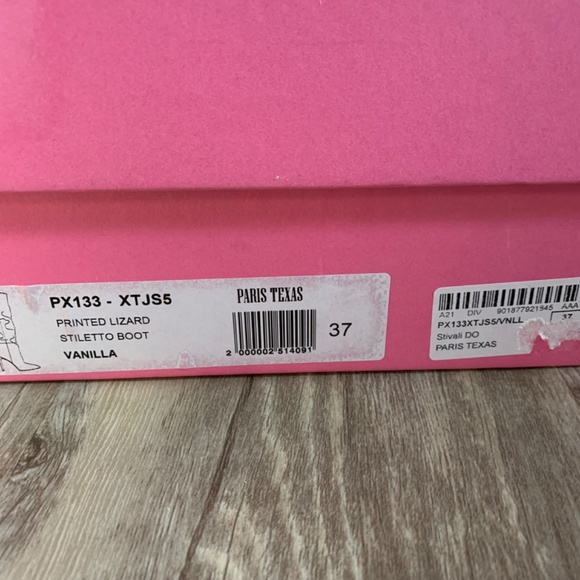 Paris Texas,  Embossed Leather Stiletto Knee Boots - Picture 5 of 5